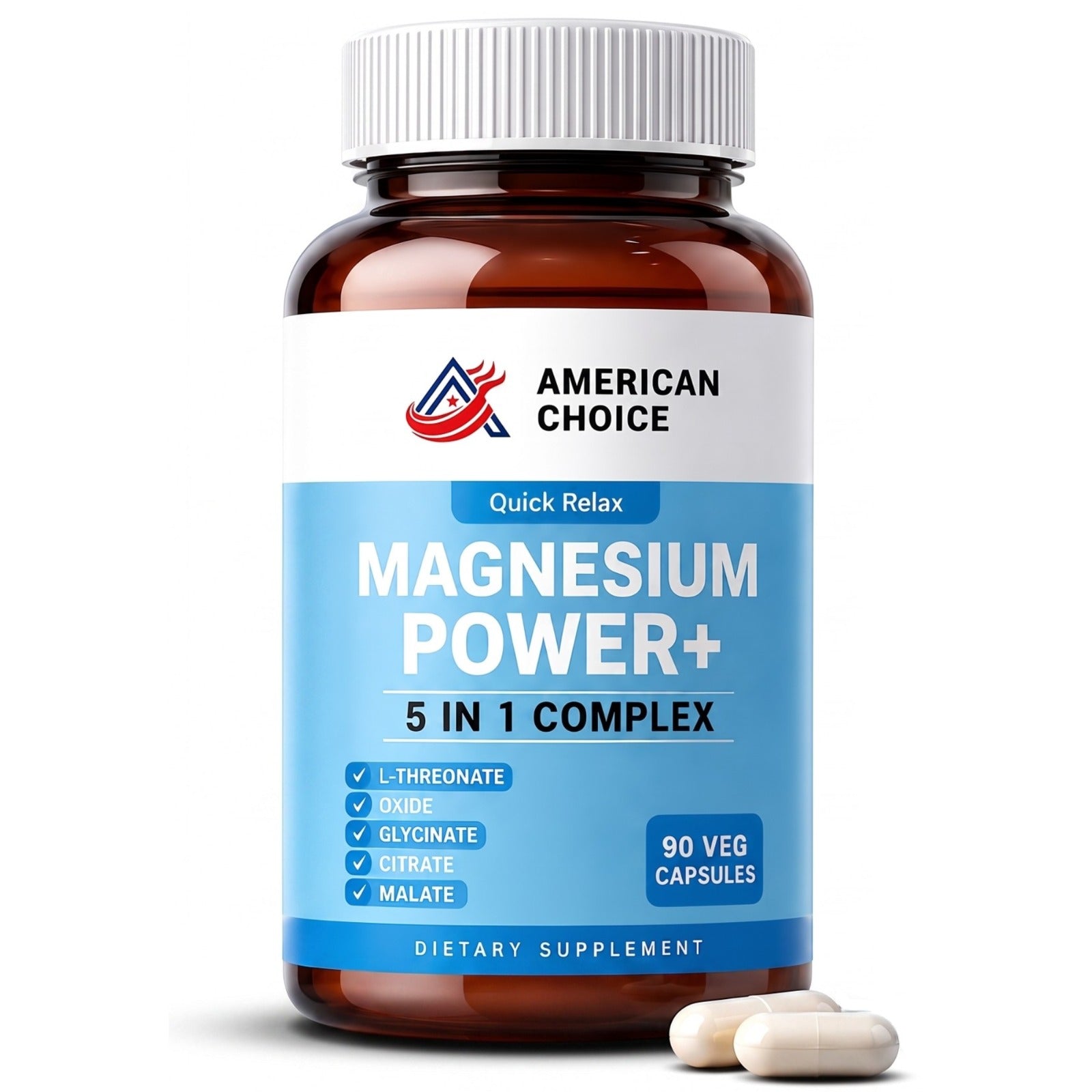 Magnesium complex for women and men – Brain, Sleep & Muscle Recovery – 90 Capsules