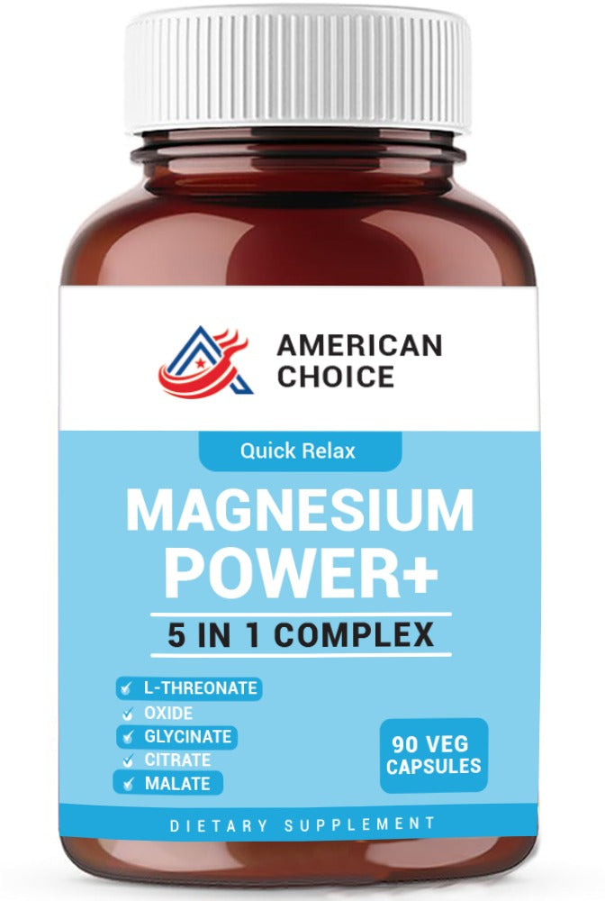 Magnesium L-Threonate Complex for Men & Women 200mg Elemental — 5-in-1 with Glycinate, Citrate, Malate & Oxide — Brain, Memory, Sleep & Muscle Recovery Support — 90 Veggie Capsules